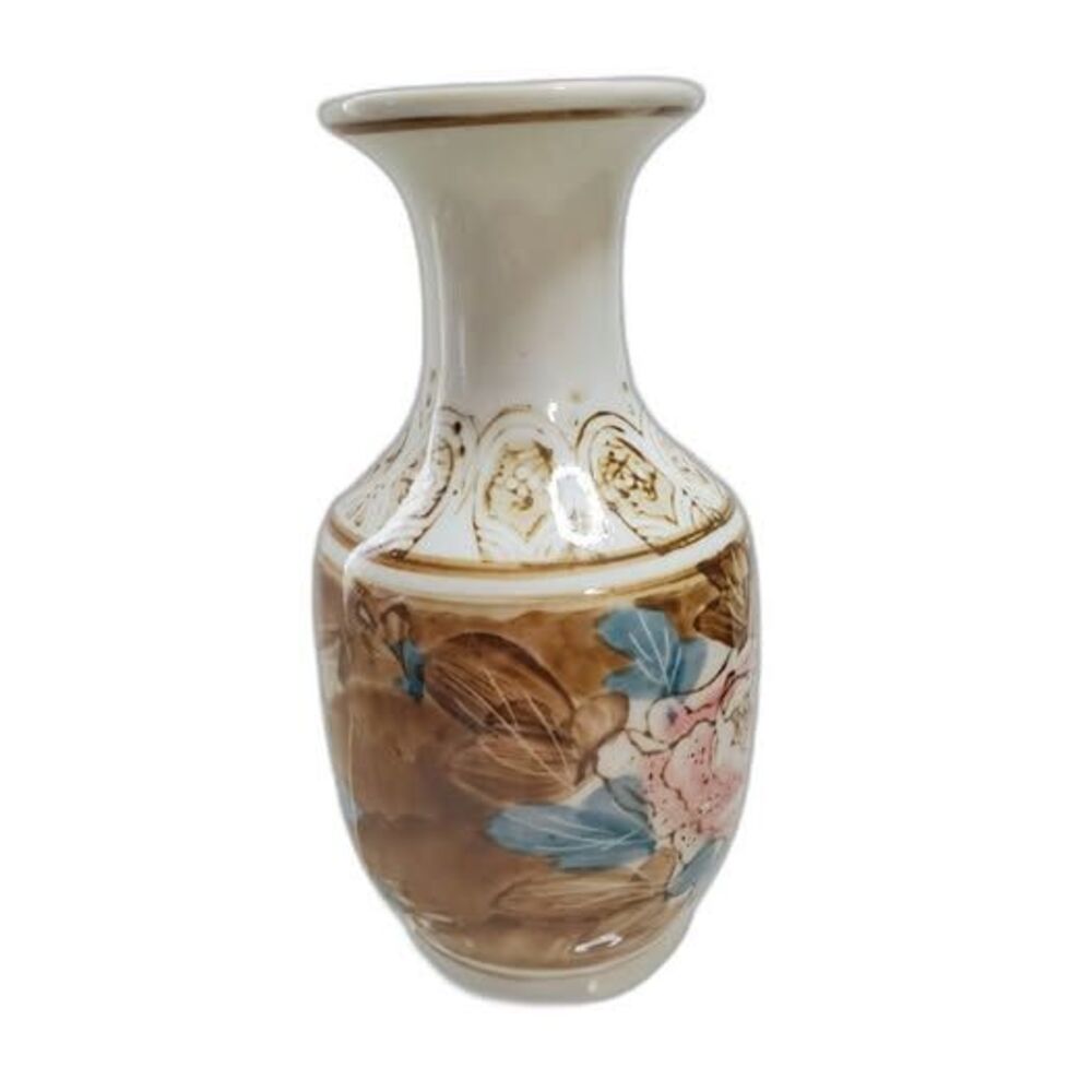 Unique Satsuma Style Bud Vase in the Asian Style ~Vintage~